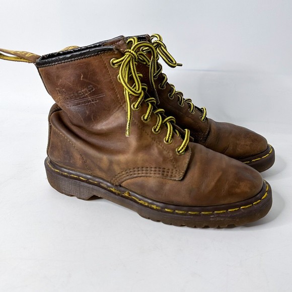Dr. Martens Shoes - Dr. Martens Vintage 90s 1460 Brown Boots Women’s SIZE 9 MADE IN ENGLAND US 8 Eye